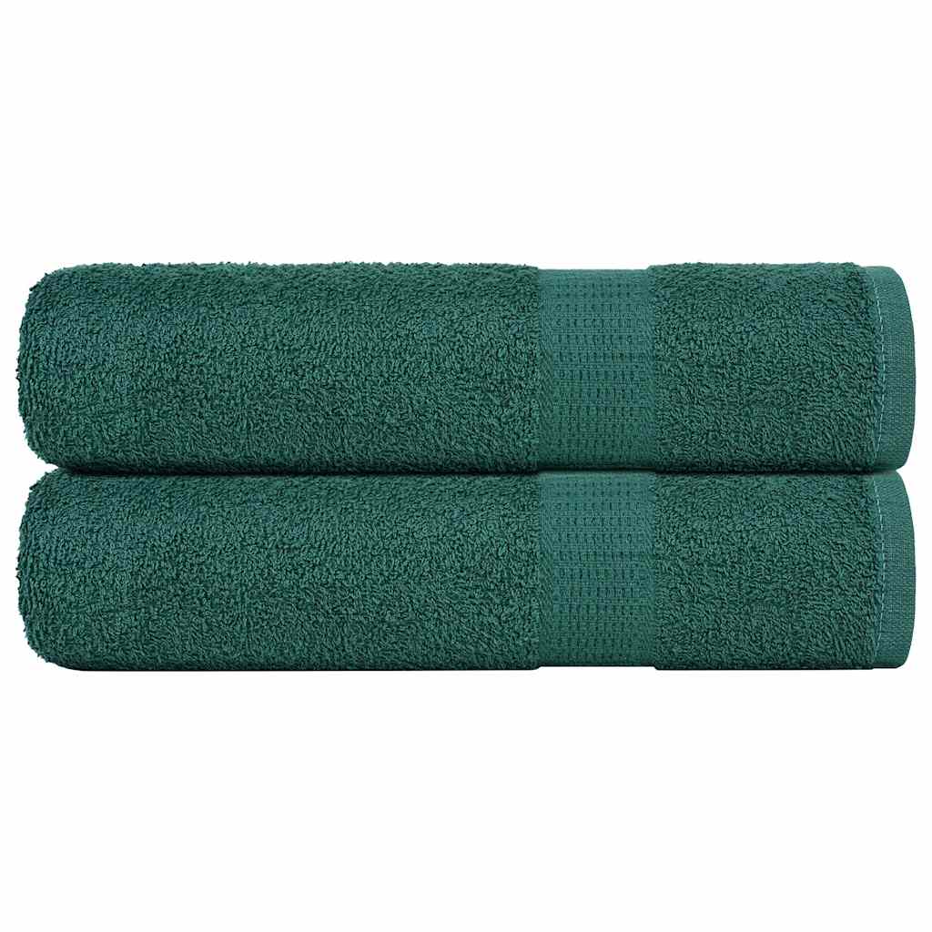 Serviettes Vidaxl 2 ST 50x100 cm 360 g m² 100% coton vert