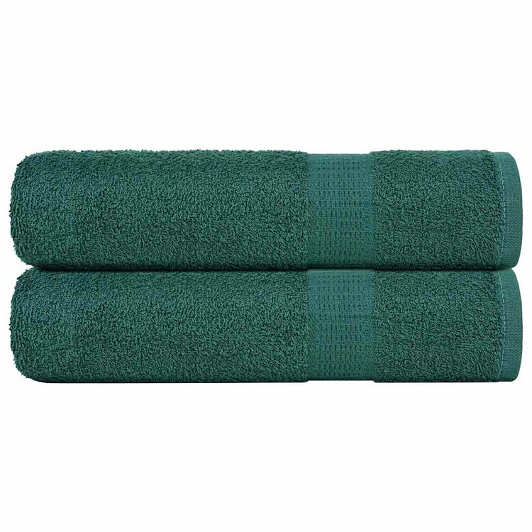 Serviettes Vidaxl 2 ST 50x100 cm 360 g m² 100% coton vert