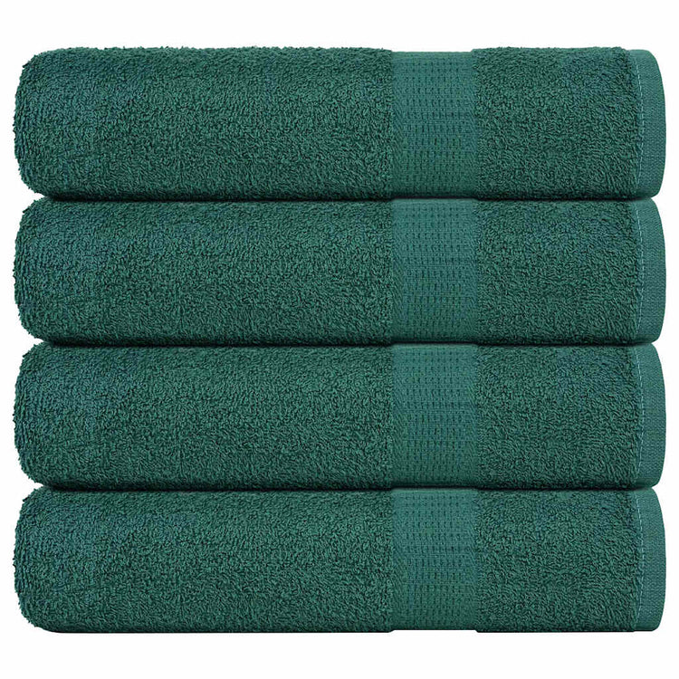 Serviettes vidaxl 4 ST 50x100 cm 360 g m² 100% coton vert