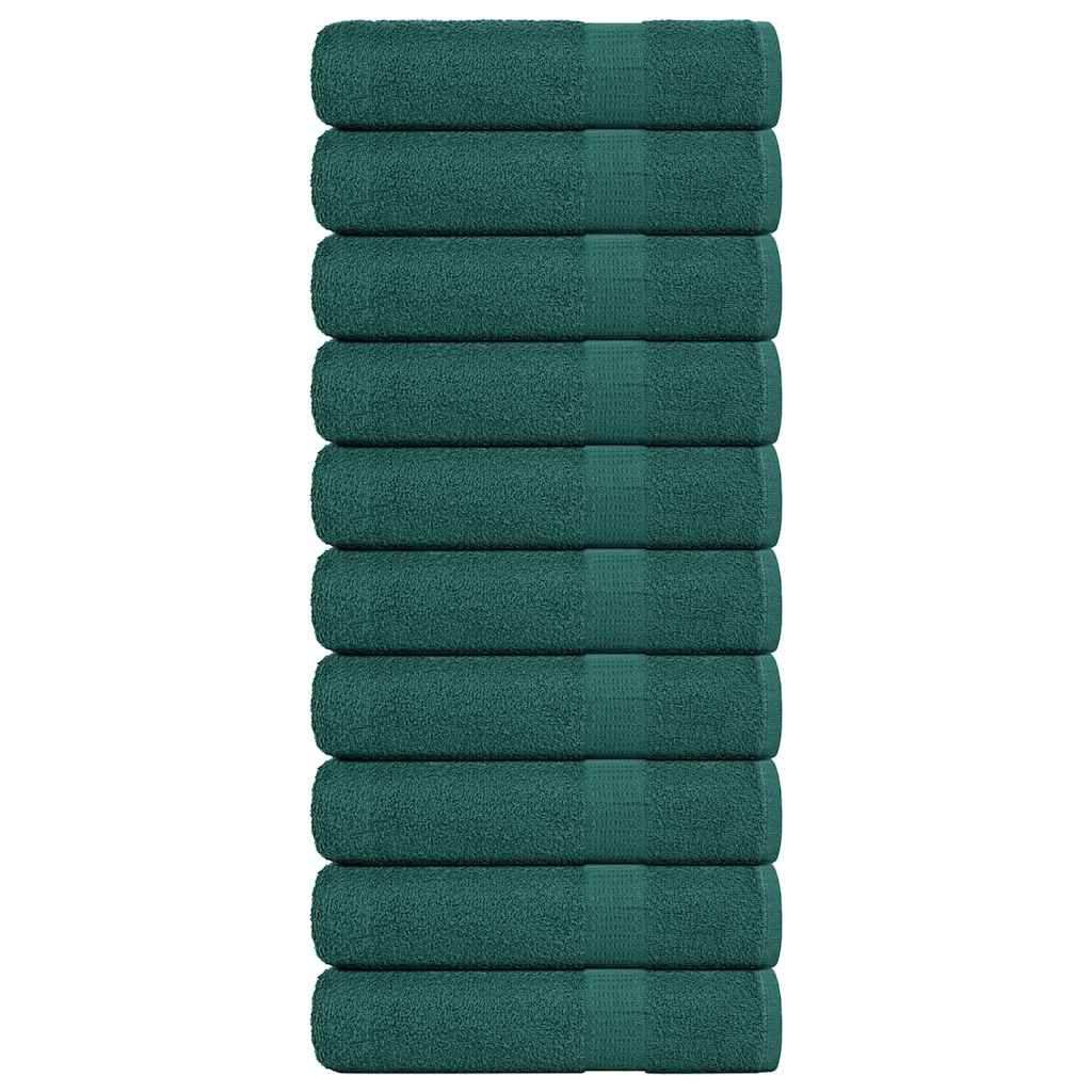 Serviettes vidaxl 10 ST 50x100 cm 360 g m² 100% coton vert