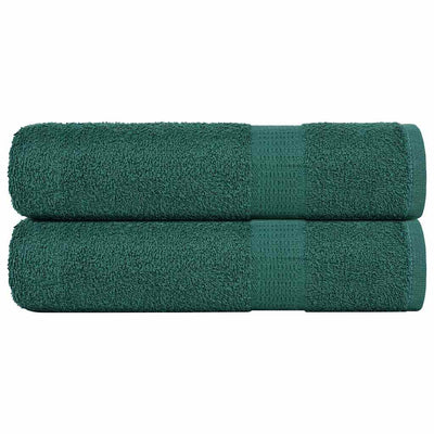 Serviettes de douche vidaxl 2 st 70x140 cm 360 g m² 100% coton vert