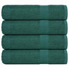 Serviettes de douche vidaxl 4 ST 70x140 cm 360 g m² 100% coton vert