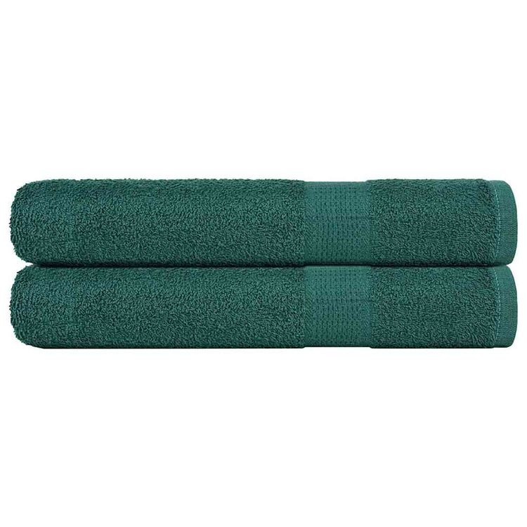 Serviettes de sauna vidaxl 2 ST 80x200 cm 360 g m² 100% coton vert