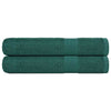 Serviettes vidaxl 2 ST 100x200 cm 360 g m² 100% coton vert