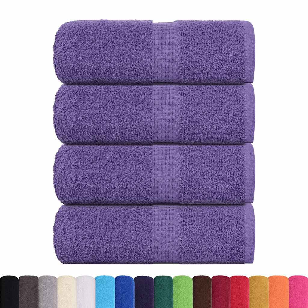 Vidaxl Soap Wipes 4 ST 30x30 cm 360 g m² 100% coton violet