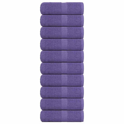 Vidaxl Soap Wipes 10 ST 30x30 cm 360 g m² 100% coton violet