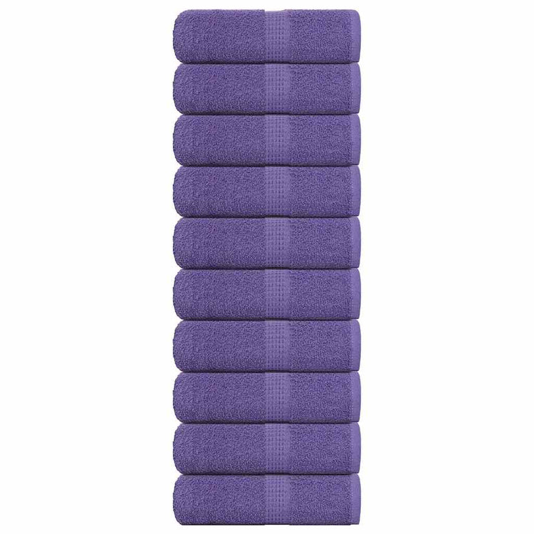 Vidaxl Soap Wipes 10 ST 30x30 cm 360 g m² 100% coton violet