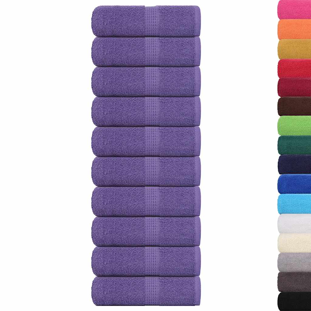 Vidaxl Soap Wipes 10 ST 30x30 cm 360 g m² 100% coton violet