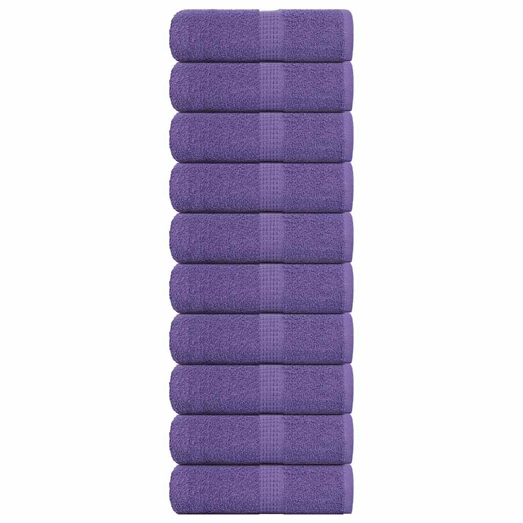 Vidaxl Guest Wipes 10 PCS 30x50 cm 360 g m² 100% coton violet