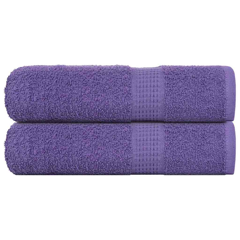 Serviettes vidaxl 2 ST 50x100 cm 360 g m² 100% coton violet
