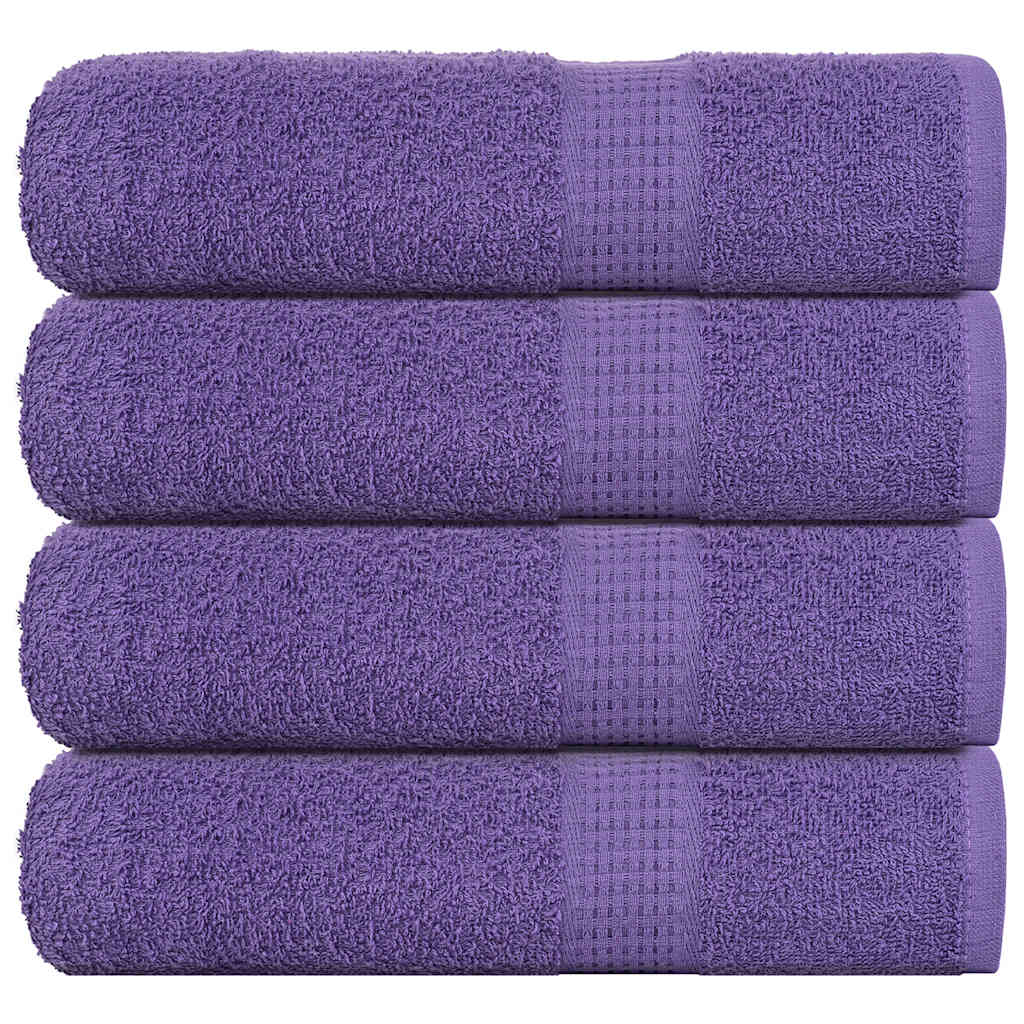 Serviettes vidaxl 4 ST 50x100 cm 360 g m² 100% coton violet