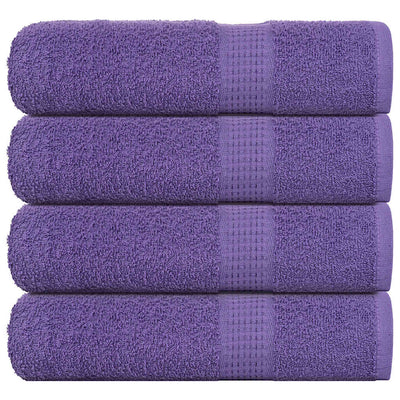 Serviettes vidaxl 4 ST 50x100 cm 360 g m² 100% coton violet