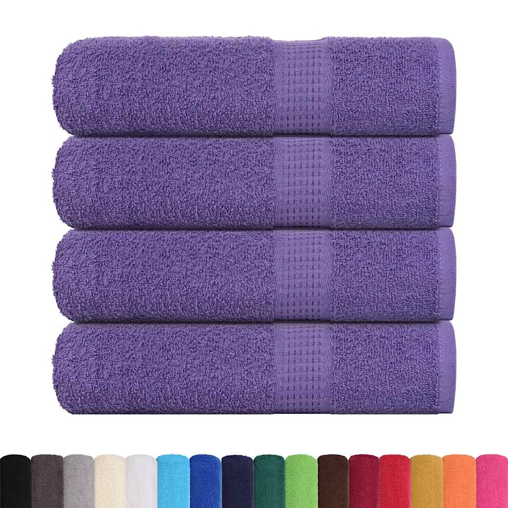 Serviettes vidaxl 4 ST 50x100 cm 360 g m² 100% coton violet