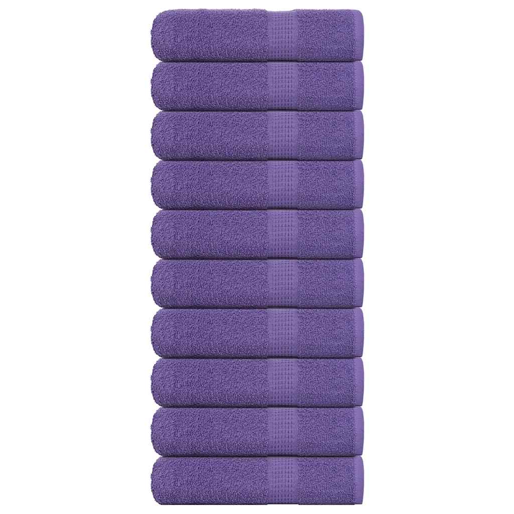 Serviettes Vidaxl 10 ST 50x100 cm 360 g m² 100% coton violet