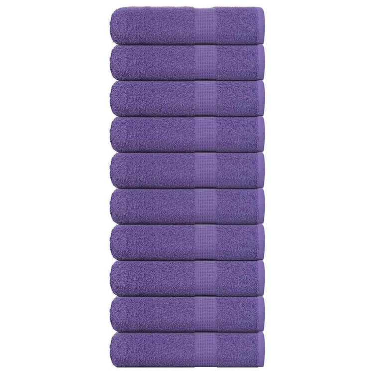 Serviettes Vidaxl 10 ST 50x100 cm 360 g m² 100% coton violet