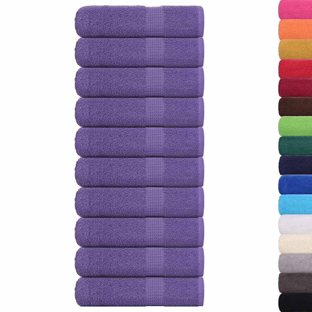 Serviettes Vidaxl 10 ST 50x100 cm 360 g m² 100% coton violet