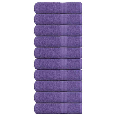 Serviettes de douche vidaxl 10 st 70x140 cm 360 g m² 100% coton violet