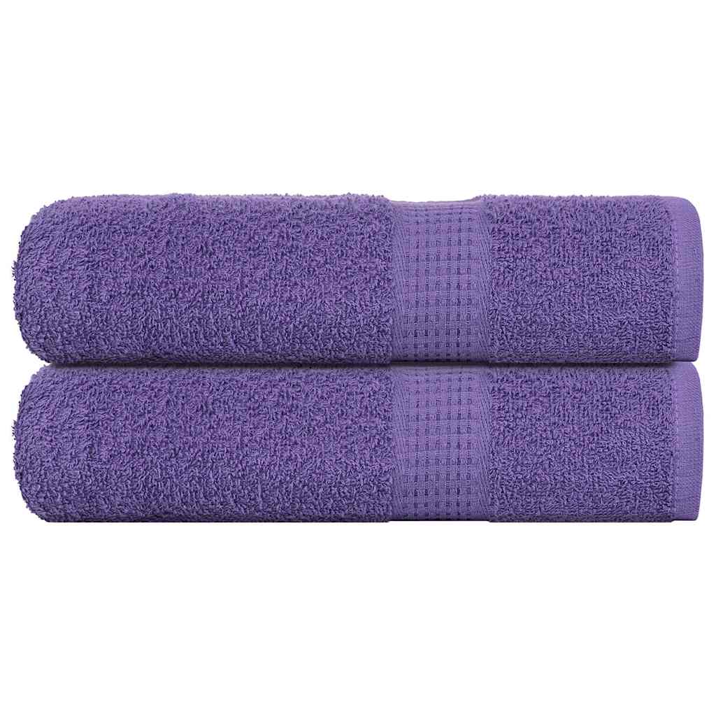 Serviettes de bain vidaxl 2 ST 100x150 cm 360 g m² 100% coton violet