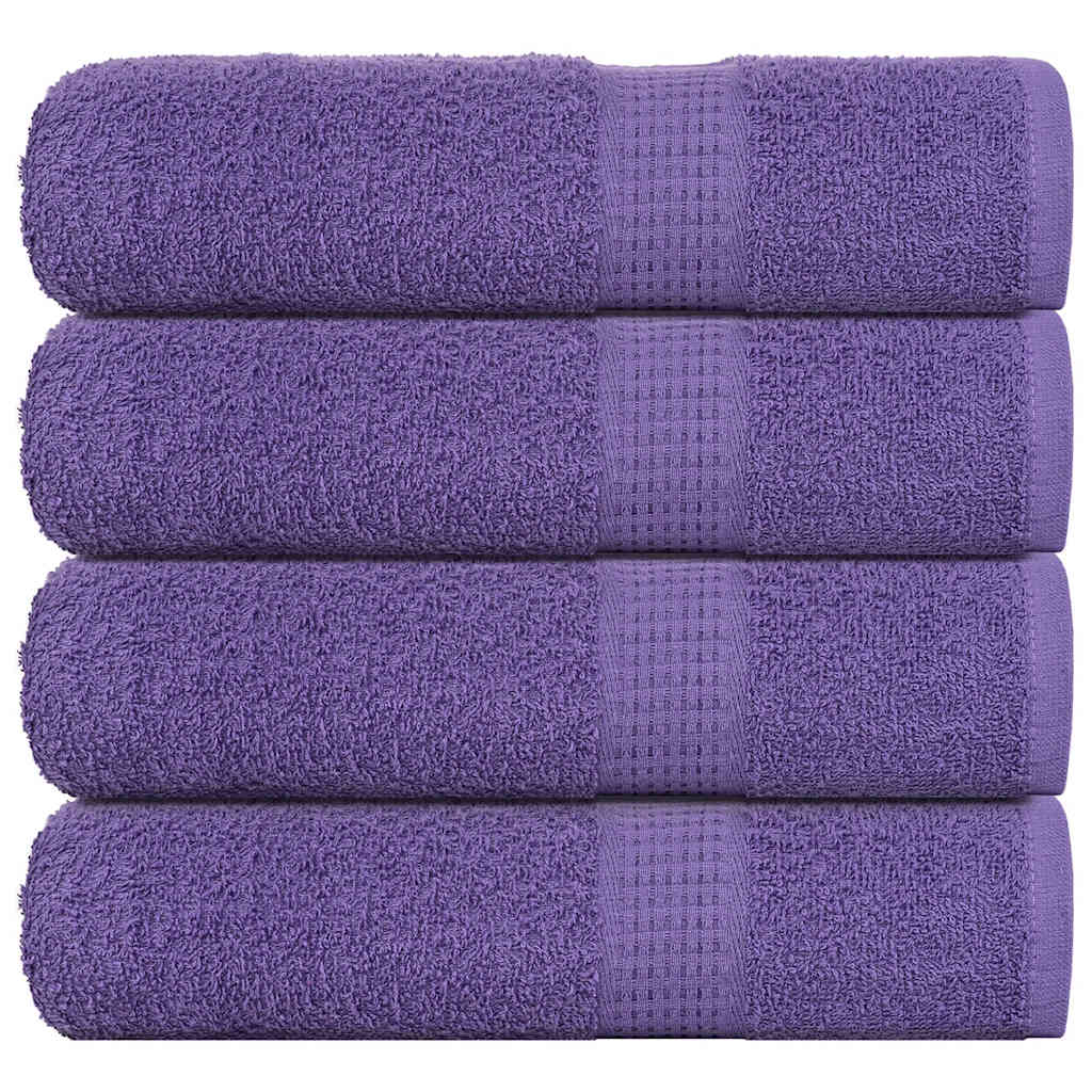 Serviettes de bain vidaxl 4 ST 100x150 cm 360 g m² 100% coton violet