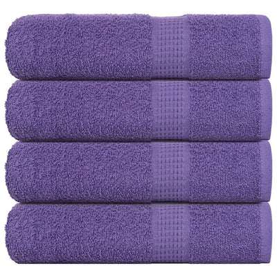 Serviettes de bain vidaxl 4 ST 100x150 cm 360 g m² 100% coton violet
