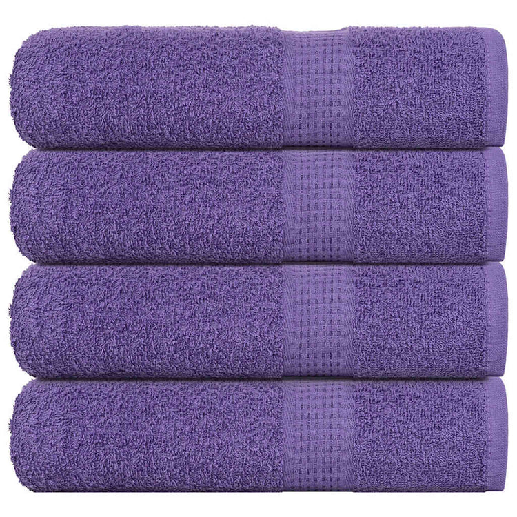 Serviettes de bain vidaxl 4 ST 100x150 cm 360 g m² 100% coton violet
