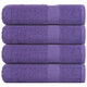 Serviettes de bain vidaxl 4 ST 100x150 cm 360 g m² 100% coton violet