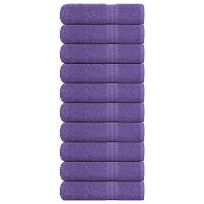 Serviettes de bain vidaxl 10 pcs 100x150 cm 360 g m² 100% coton violet