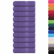 Serviettes de bain vidaxl 10 pcs 100x150 cm 360 g m² 100% coton violet - afbeelding 2