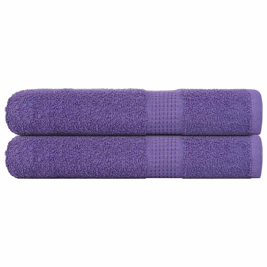 Serviettes vidaxl 2 pcs 100x200 cm 360 g m² 100% coton violet