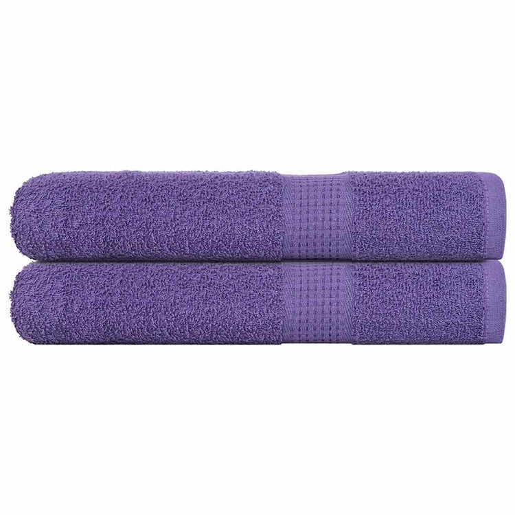 Serviettes vidaxl 2 pcs 100x200 cm 360 g m² 100% coton violet