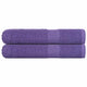 Serviettes vidaxl 2 pcs 100x200 cm 360 g m² 100% coton violet