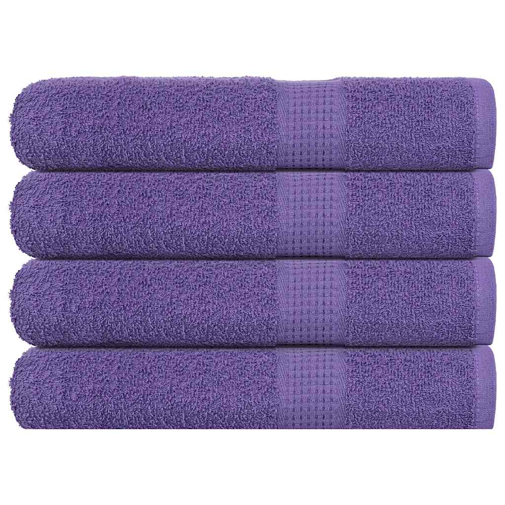 Serviettes Vidaxl 4 PCS 100x200 cm 360 g m² 100% coton violet