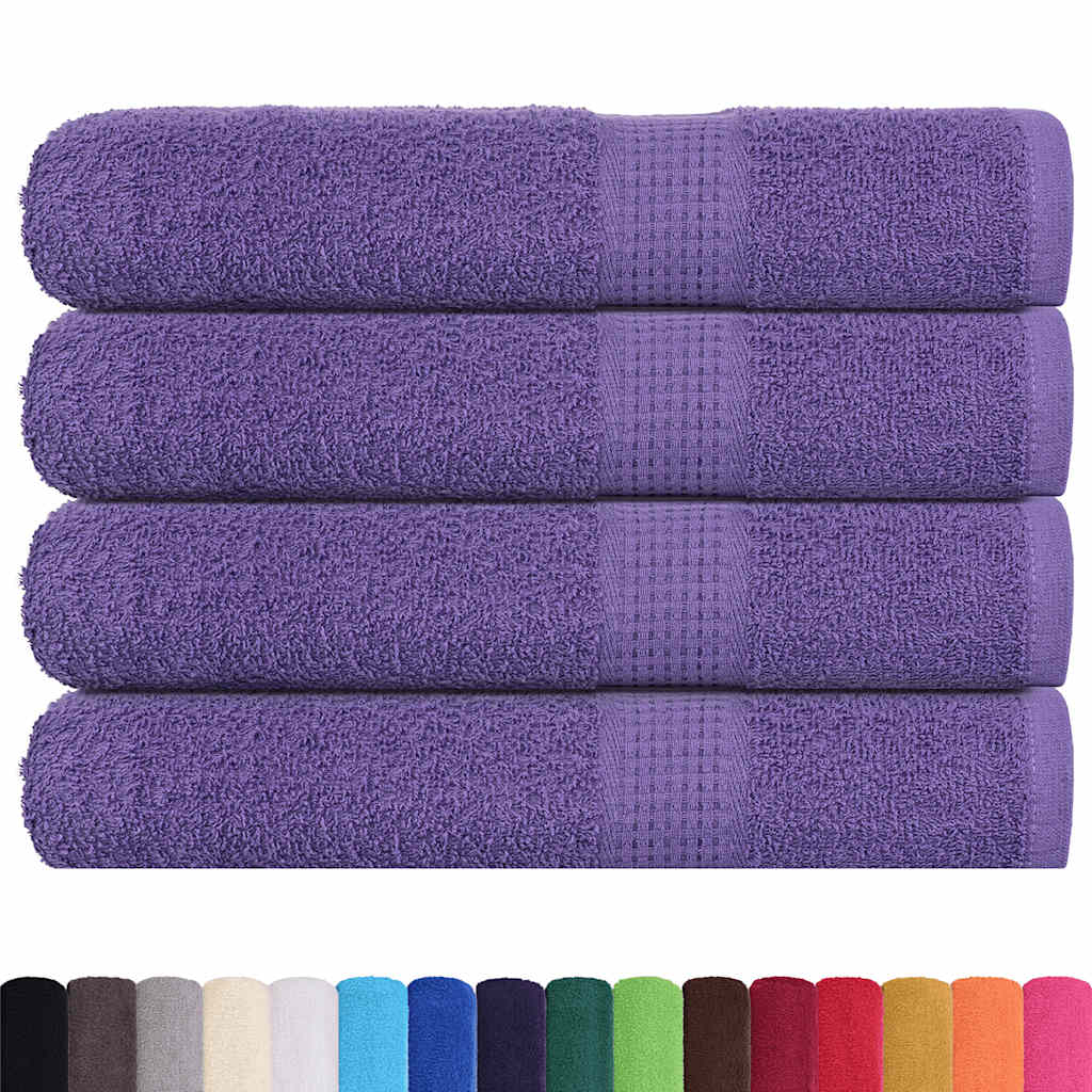 Serviettes Vidaxl 4 PCS 100x200 cm 360 g m² 100% coton violet