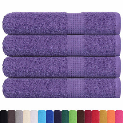 Serviettes Vidaxl 4 PCS 100x200 cm 360 g m² 100% coton violet