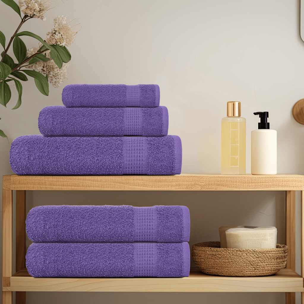 Serviettes Vidaxl 4 PCS 100x200 cm 360 g m² 100% coton violet