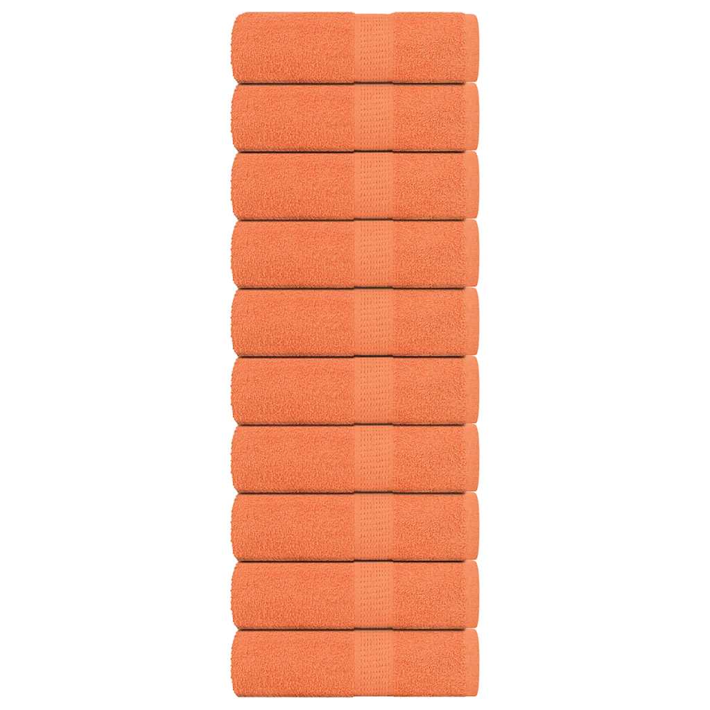 Vidaxl Guest Wipes 10 ST 30x50 cm 360 g m² 100% coton orange
