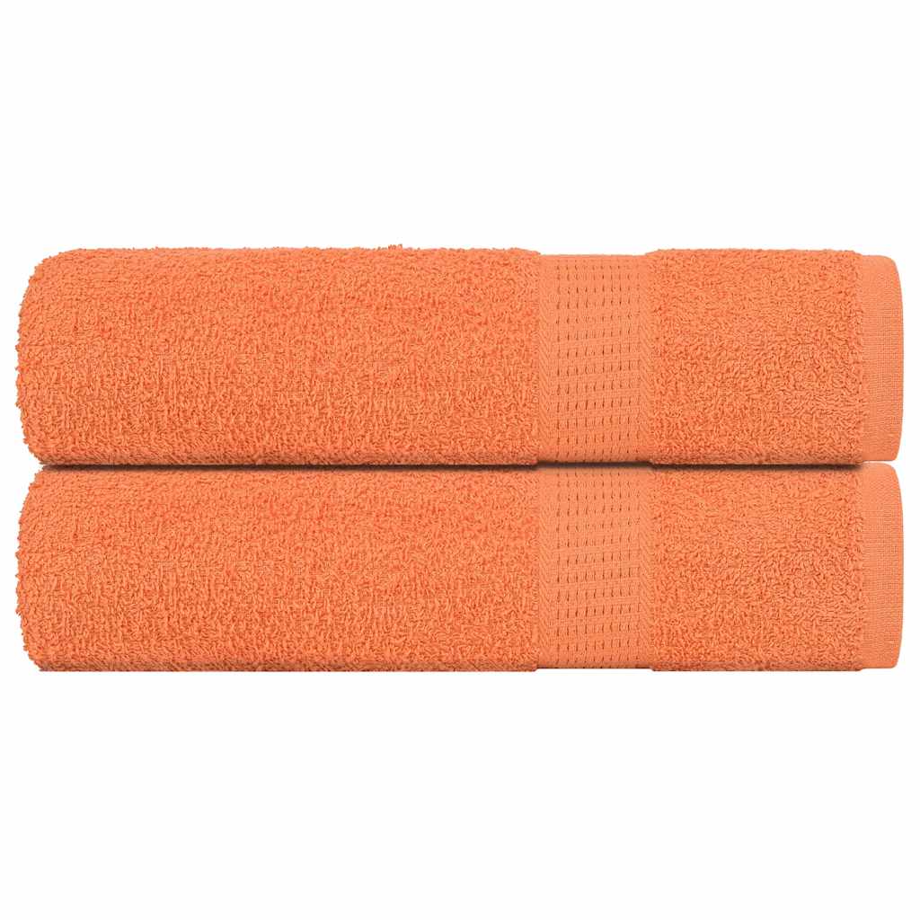 Serviettes Vidaxl 2 ST 50x100 cm 360 g m² 100% coton orange