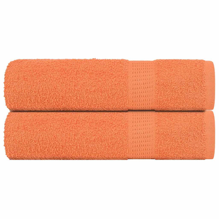 Serviettes Vidaxl 2 ST 50x100 cm 360 g m² 100% coton orange