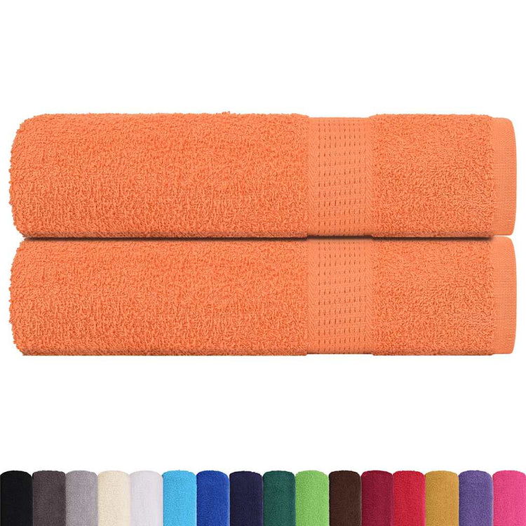 Serviettes Vidaxl 2 ST 50x100 cm 360 g m² 100% coton orange