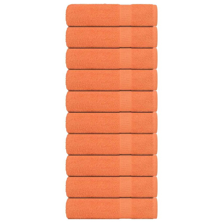 Serviettes de bain vidaxl 10 pcs 100x150 cm 360 g m² 100% coton orange