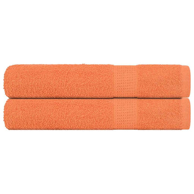 Serviettes de sauna vidaxl 2 ST 80x200 cm 360 g m² 100% coton orange
