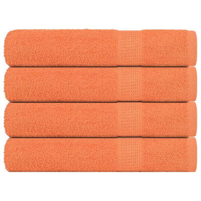 Serviettes de sauna vidaxl 4 ST 80x200 cm 360 g m² 100% coton orange