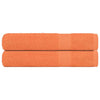 Serviettes Vidaxl 2 PCS 100x200 cm 360 g m² 100% coton orange