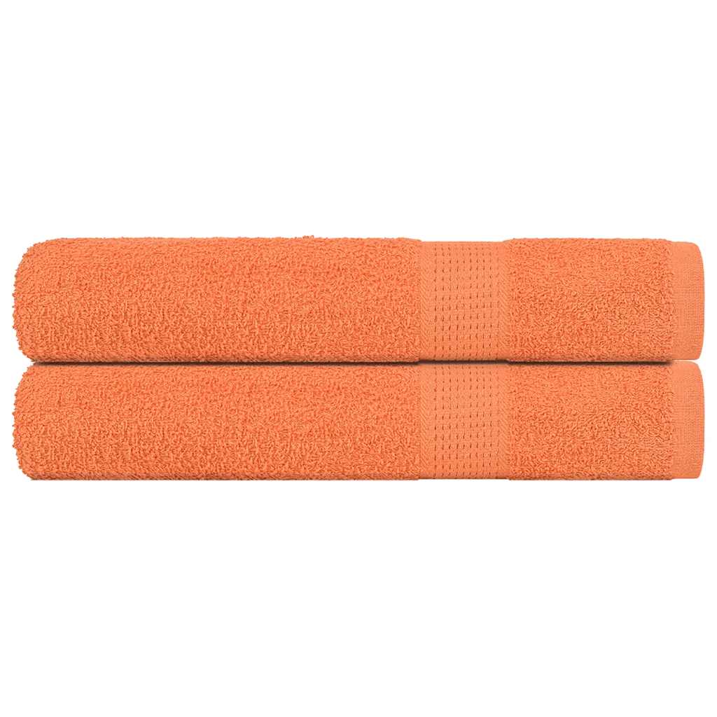 Serviettes Vidaxl 2 PCS 100x200 cm 360 g m² 100% coton orange