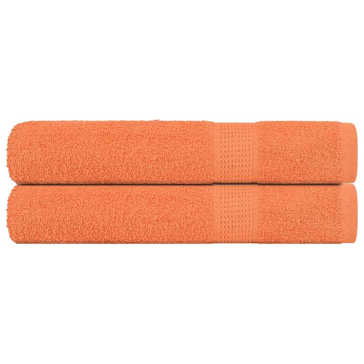 Serviettes Vidaxl 2 PCS 100x200 cm 360 g m² 100% coton orange