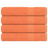Serviettes vidaxl 4 ST 100x200 cm 360 g m² 100% coton orange