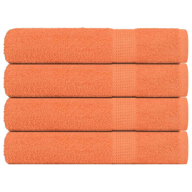 Serviettes vidaxl 4 ST 100x200 cm 360 g m² 100% coton orange