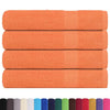 Serviettes vidaxl 4 ST 100x200 cm 360 g m² 100% coton orange