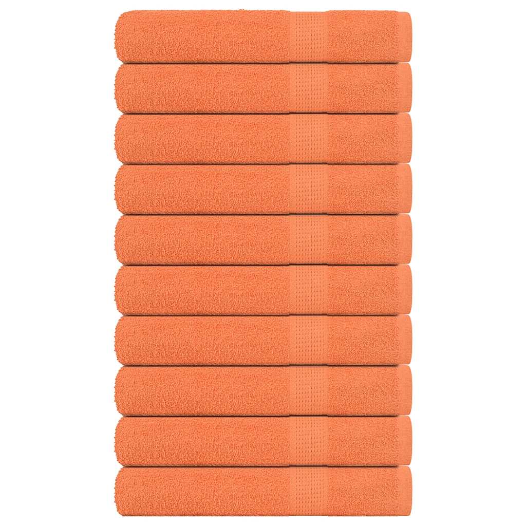 Serviettes vidaxl 10 pcs 100x200 cm 360 g m² 100% coton orange