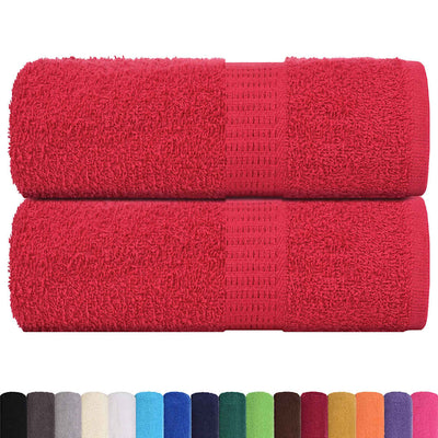 Vidaxl SOAP Wipes 2 ST 30x30 cm 360 g m² 100% de coton rouge
